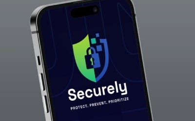 Securely. Cyber Security Logo Template