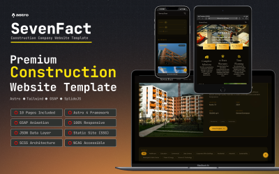 Seven.Fact — Modelo de site para empresa de construção Astro