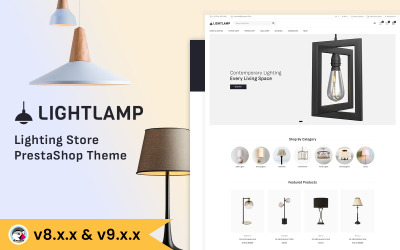 Thème PrestaShop Lightlamp - Boutique de luminaires, d&amp;#39;art, de décoration et de meubles