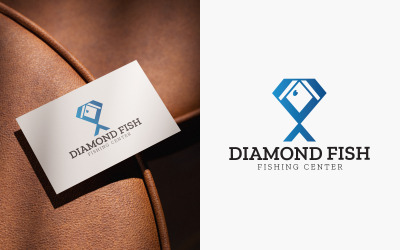 Diamond Fish Logo Design Template