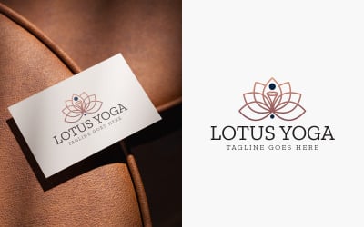 Lotus Yoga logo ontwerp sjabloon