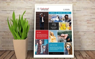 Mall för professionell fotografiflyerdesign