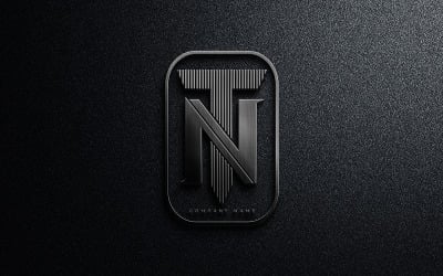 Professioneel TN- en NT-monogramlogo voor zakelijke doeleinden