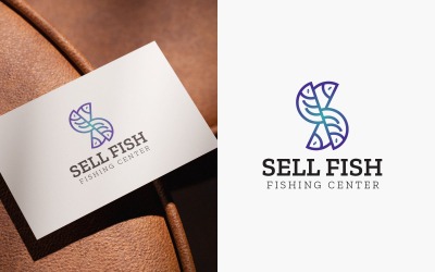 Sälj fisk logotyp designmall