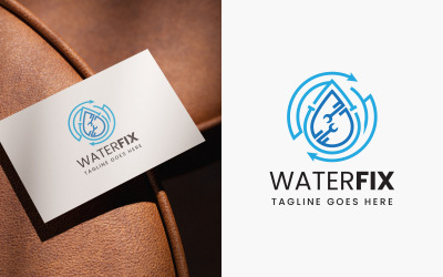 WaterFix Plumbing Logo Design Template