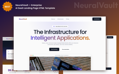 AI SaaS Startup and Tech Landing Page Template