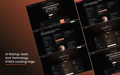 AI SaaS Startup Landing Page Template