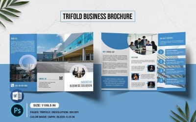 Zakelijke brochure (drievoudig uitklapbaar)