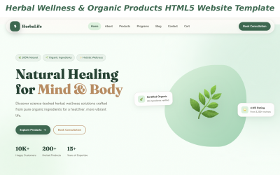HerbaLife | Herbal Wellness &amp;amp; Organic Products HTML5 Website Template