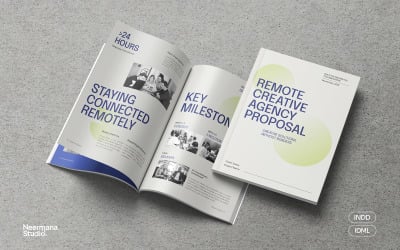 Minimalistiskt Remote Creative Agency-förslag