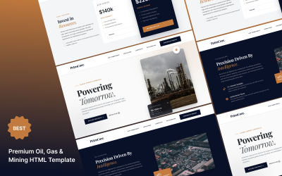 PetroCore - корпоративний адаптивний HTML5 шаблон для промислового видобутку нафти, газу та енергії