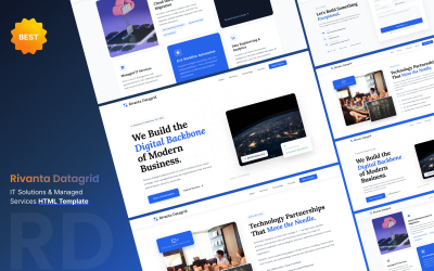 Rivanta Datagrid – HTML5-шаблон для ІТ-компаній та керованих послуг зі штучним інтелектом