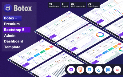 Botox – преміум шаблон панелі адміністратора Bootstrap 5