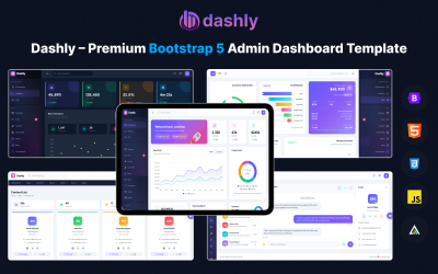 Dashly – Modelo Premium de Painel de Administração Bootstrap 5