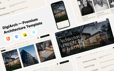 DigiArch – Prémium Építészeti Stúdió React Sablon