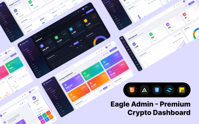 Eagle Admin – Modelo de painel de administração e dashboard em CSS e HTML para Tailwind