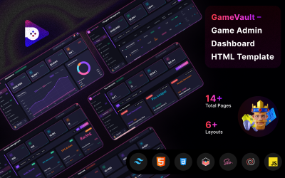 GameVault – Modelo HTML para Painel de Administração de Jogos