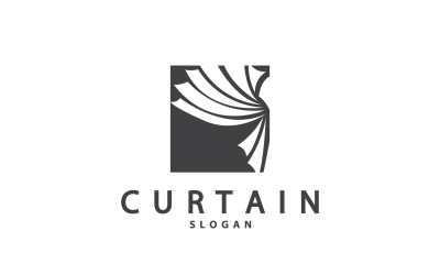 Home Decoration Curtain Logo Templet Illustration6