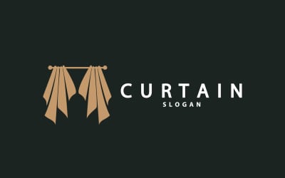 Home Decoration Curtain Logo Templet Illustration9