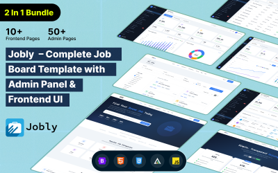 Jobly – преміум-шаблон HTML-порталу вакансій (комплект фронтальної частини + адміністратора)