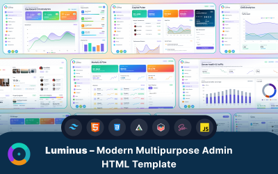 Luminus – Modelo HTML de administração moderno e multifuncional