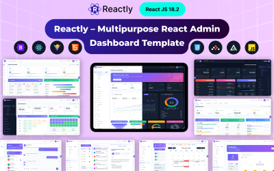 Reactly – Modelo de painel de administração React multifuncional