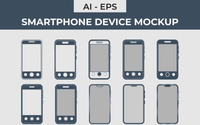 Smartphone Device Mockup with Blank Screen Design