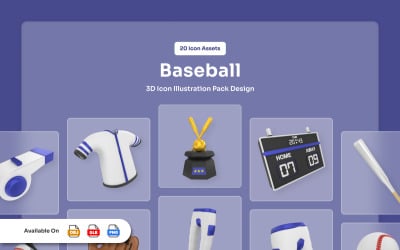Strikeo - Baseboll 3D-resursuppsättning