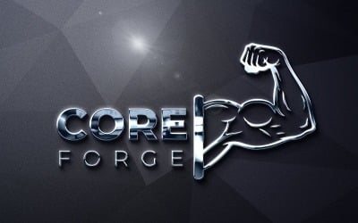 CORE FORGE - Premiummall för fitness- och gymlogotyp