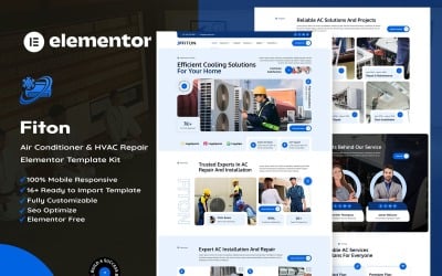 Fiton - AC Repair &amp;amp; Installation Services Elementor Kit