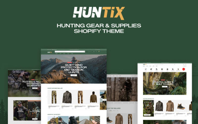 Huntix – Vadászfelszerelés és kellékek Shopify sablon
