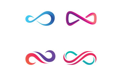 Infinity-logotyp vektor malldesign V14