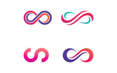 Infinity-logotyp vektor malldesign V15
