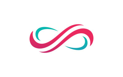 Infinity-logotyp vektor malldesign V7
