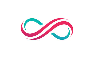 Infinity-logotyp vektor malldesign V8