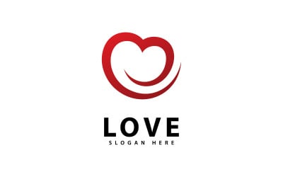 Projekt logo Love People Heart Vector V12