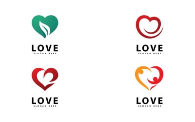Projekt logo Love People Heart Vector V13