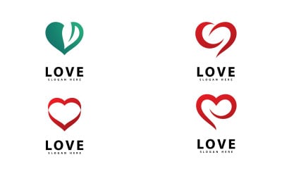 Projekt logo Love People Heart Vector V14