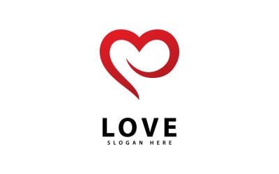 Projekt logo Love People Heart Vector V4