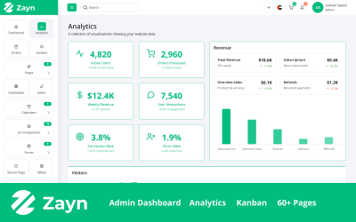 Zayn- Multipurpose Bootstrap 5 Admin Dashboard Template