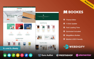 Bookes - Kitapçı ve Kırtasiye Dükkanı Elementor Prestashop Teması