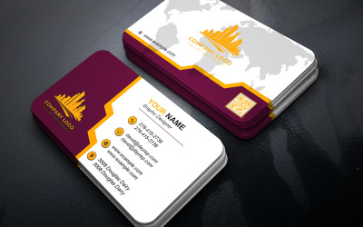 Clean Corporate Business Card Template Editable in Adobe Photoshop for Professionals