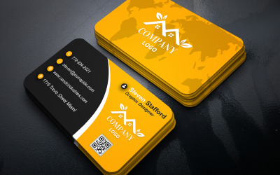 Creative Modern Business Card Design Editable in Adobe Photoshop Print Ready Template