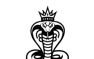 Ilustracja logo przedstawiająca koronowaną królewską kobrę z godłem królewskiej korony i symbolem groźnego węża w kapturze