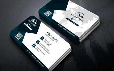 Elegáns vállalati névjegykártya-terv, szerkeszthető az Adobe Photoshop PSD sablonfájlban