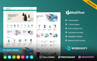 Madiflow - Multifunctioneel Prestashop Elementor-thema voor geneeskunde en farmacie