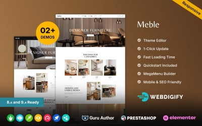 Meble - Thème responsive Elementor pour PrestaShop : mobilier, décoration et aménagement intérieur