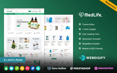 Medlife – Mehrzweck-Prestashop-Elementor-Shop für Medizin und Arzneimittel