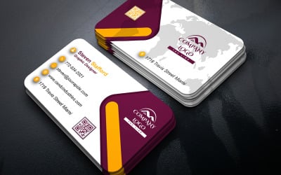 Modern Corporate Business Card Design Template Editable in Adobe Photoshop PSD Format File