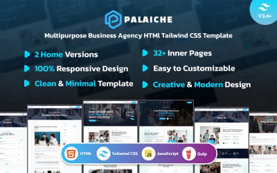 Palaiche - Plantilla HTML Tailwind CSS para agencias de negocios multipropósito